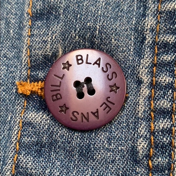 Vintage Bill Blass Jeans Jacket classic 100% cotton blue denim ladies size L - Picture 8 of 8